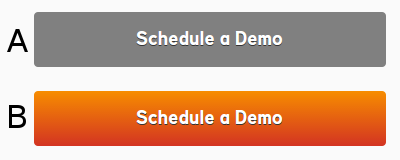 A/B testing gray button vs orange button